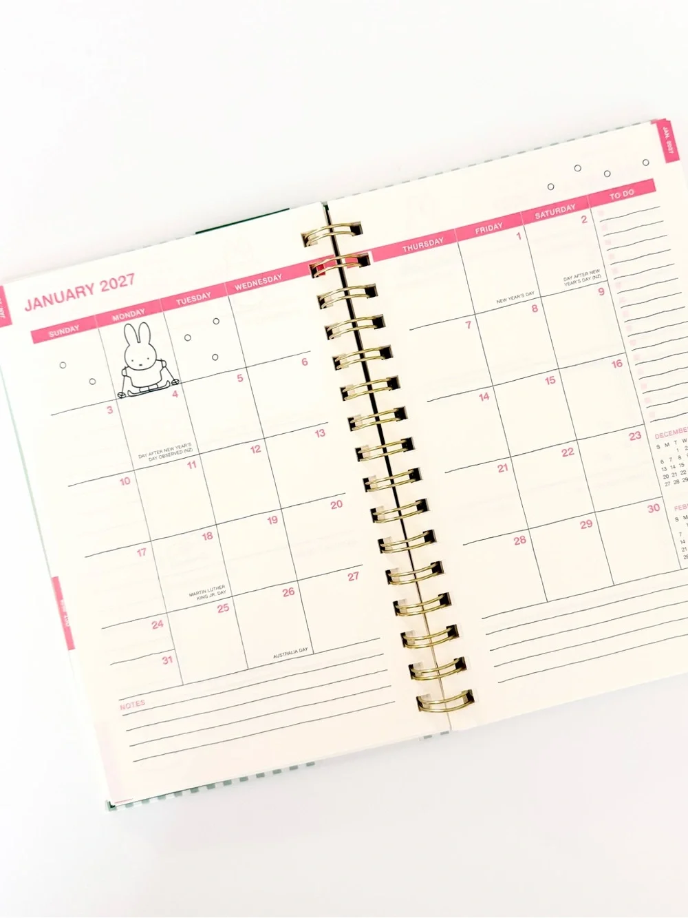 miffy 2027 Weekly Planner 17-month with Stickers